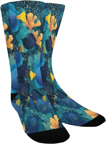 جوارب آرت ريف فيش داكنة للمشي لمسافات طويلة - جوارب شتوية حرارية سميكة دافئة للأولاد والبنات للمدرسة، والارتداء اليومي والأنشطة الخارجية in Kuwait