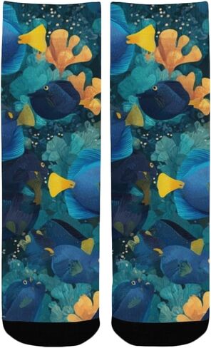 جوارب آرت ريف فيش داكنة للمشي لمسافات طويلة - جوارب شتوية حرارية سميكة دافئة للأولاد والبنات للمدرسة، والارتداء اليومي والأنشطة الخارجية in Kuwait