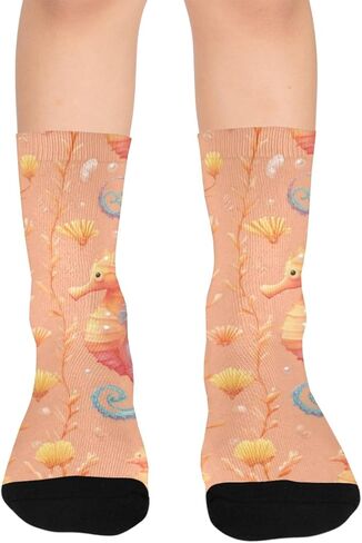 جوارب المشي لمسافات طويلة على المحيط الساحلي باللون الوردي - جوارب شتوية حرارية سميكة دافئة للأطفال الصغار للأولاد والبنات للمدرسة، والارتداء اليومي والأنشطة الخارجية in Kuwait