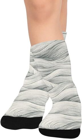 جوارب المشي لمسافات طويلة بنمط مموج بسيط - جوارب شتوية حرارية سميكة دافئة للأطفال الصغار للأولاد والبنات للمدرسة، والارتداء اليومي والأنشطة الخارجية in Kuwait