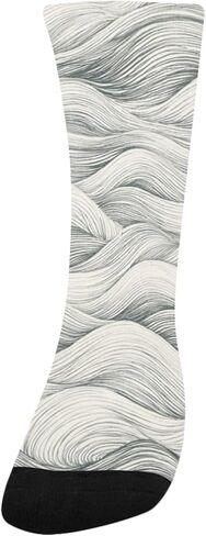 جوارب المشي لمسافات طويلة بنمط مموج بسيط - جوارب شتوية حرارية سميكة دافئة للأطفال الصغار للأولاد والبنات للمدرسة، والارتداء اليومي والأنشطة الخارجية in Kuwait