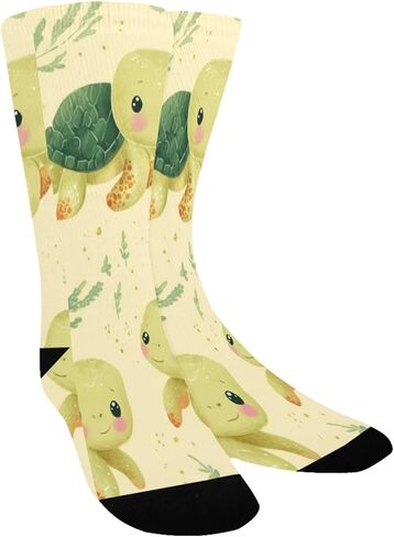 جوارب لطيفة للتنزه سيرًا على الأقدام باللون الأخضر على شكل سلاحف البحر - جوارب شتوية حرارية سميكة دافئة للأطفال الصغار للأولاد والبنات للمدرسة، والارتداء اليومي والأنشطة الخارجية in Kuwait