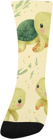جوارب لطيفة للتنزه سيرًا على الأقدام باللون الأخضر على شكل سلاحف البحر - جوارب شتوية حرارية سميكة دافئة للأطفال الصغار للأولاد والبنات للمدرسة، والارتداء اليومي والأنشطة الخارجية in Kuwait