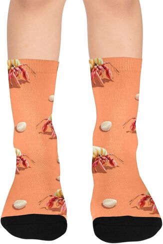 جوارب المشي لمسافات طويلة بتصميم الشاطئ المرح - جوارب شتوية حرارية سميكة دافئة للأطفال الصغار للأولاد والبنات للمدرسة، والارتداء اليومي والأنشطة الخارجية in Kuwait