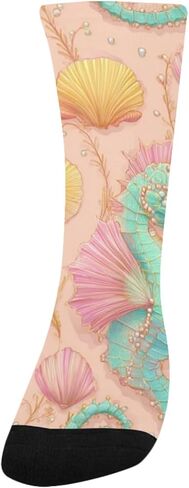 جوارب المشي لمسافات طويلة باللون الوردي الفاتح لفرس البحر - جوارب شتوية حرارية سميكة دافئة للأولاد والبنات للمدرسة، والارتداء اليومي والأنشطة الخارجية in Kuwait