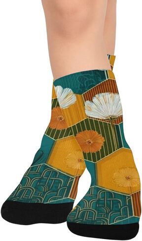 جوارب المشي لمسافات طويلة بتصميم حديقة باللون الأزرق المخضر - جوارب شتوية حرارية سميكة دافئة للأطفال الصغار للأولاد والبنات للمدرسة، والارتداء اليومي والأنشطة الخارجية in Kuwait