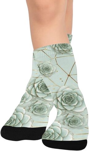 جوارب التنزه سيرًا على الأقدام باللون الأخضر العصاري - جوارب شتوية حرارية سميكة دافئة للأولاد والبنات الصغار للمدرسة، والارتداء اليومي والأنشطة الخارجية in Kuwait