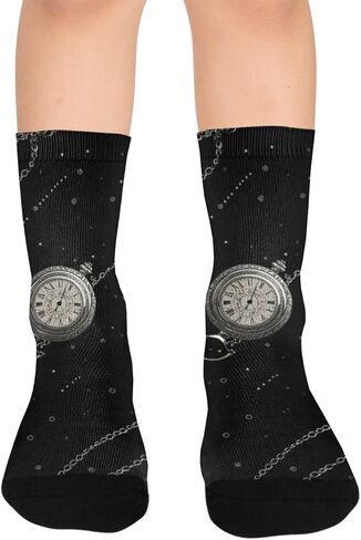 ساعات الجيب الداكنة جوارب فنية للمشي لمسافات طويلة - جوارب شتوية حرارية سميكة دافئة للأولاد والبنات للمدرسة، والارتداء اليومي والأنشطة الخارجية in Kuwait