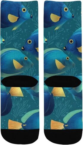 جوارب Blue Reef Fish Dark للمشي لمسافات طويلة - جوارب شتوية حرارية سميكة دافئة للأولاد والبنات الصغار للمدرسة، والارتداء اليومي والأنشطة الخارجية in Kuwait