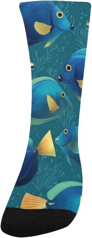 جوارب Blue Reef Fish Dark للمشي لمسافات طويلة - جوارب شتوية حرارية سميكة دافئة للأولاد والبنات الصغار للمدرسة، والارتداء اليومي والأنشطة الخارجية in Kuwait