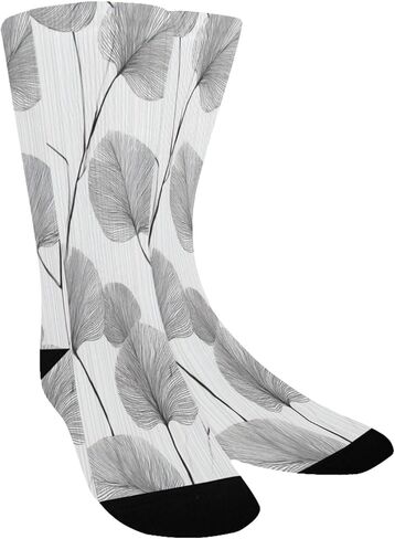 جوارب المشي لمسافات طويلة بنمط أوراق الشجر الرقيقة - جوارب شتوية حرارية سميكة دافئة للأولاد والبنات للمدرسة، والارتداء اليومي والأنشطة الخارجية in Kuwait