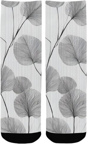 جوارب المشي لمسافات طويلة بنمط أوراق الشجر الرقيقة - جوارب شتوية حرارية سميكة دافئة للأولاد والبنات للمدرسة، والارتداء اليومي والأنشطة الخارجية in Kuwait