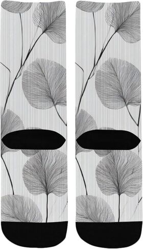 جوارب المشي لمسافات طويلة بنمط أوراق الشجر الرقيقة - جوارب شتوية حرارية سميكة دافئة للأولاد والبنات للمدرسة، والارتداء اليومي والأنشطة الخارجية in Kuwait