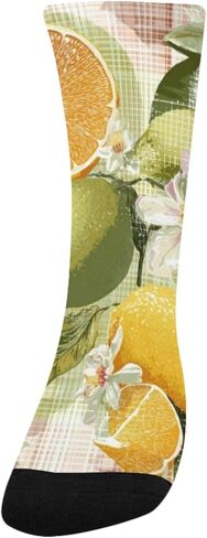 جوارب Art Citrus Medley Lemon للمشي لمسافات طويلة - جوارب شتوية حرارية سميكة دافئة للأولاد والبنات للمدرسة، والارتداء اليومي والأنشطة الخارجية in Kuwait