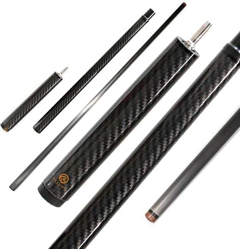 عصا القفز من ألياف الكربون مقاس 49 بوصة من EAGLEKING، عصا قفز البلياردو الاحترافية 1/3 مع رأس كسر كهربائي من الكربون لحمام السباحة/أسود 8 و9 كرات in Kuwait