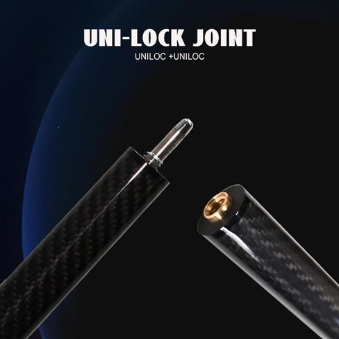 عصا القفز من ألياف الكربون مقاس 49 بوصة من EAGLEKING، عصا قفز البلياردو الاحترافية 1/3 مع رأس كسر كهربائي من الكربون لحمام السباحة/أسود 8 و9 كرات in Kuwait