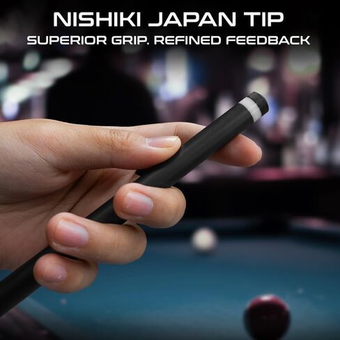 RHINO Must Pro Carbon Fiber Pool Cue Single Shaft, Super Low Deflection Billiard Cue Stick Shaft 30" with 11.8mm/12.5mm Nishiki Japan Tip, 5/16-18, 3/8-10, 3/8-8, Q-Loc Joint, Easy to Control in Saudi Arabia