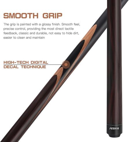 Pool Cues Sticks Made of Premium Maple Wood, 58" Billiard House Bar Pool Cue Sticks for Professional Billiard Players with Pool Cue Case, Includes 2 Extra Chalk in Kuwait