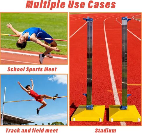 High Jump Posts, Metal Track Field Moveable High Jump Training Equipment for Home Use Athletic Competitions, Professional High Jump Standards Stand (Pair) in Saudi Arabia