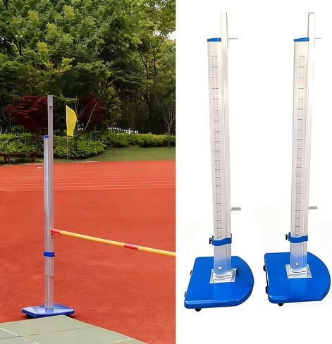 High Jump Standards Stand, Moveable Base High Jump Equipment Track & Field Competition for Sports Day Gym Class, Training Posts for Students in Saudi Arabia