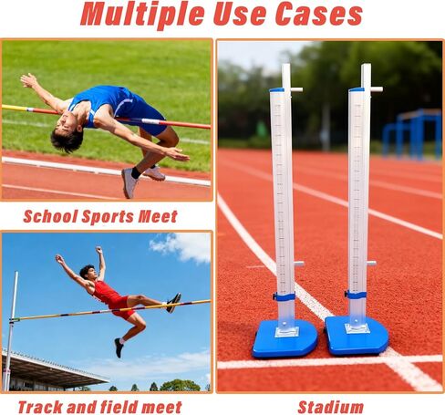 High Jump Standards Stand, Moveable Base High Jump Equipment Track & Field Competition for Sports Day Gym Class, Training Posts for Students in Saudi Arabia