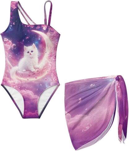 Ystardream Girls Bathing Suits with Matching Cover Up Quick Drying Pool Party Swimwear Set in Saudi Arabia