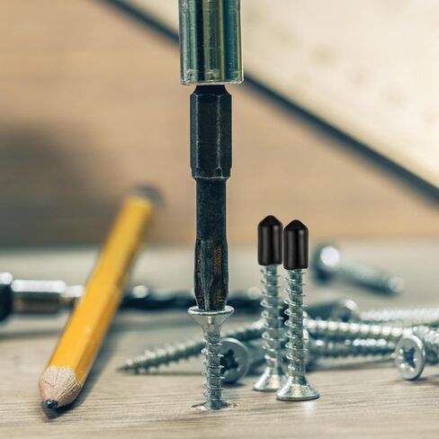 50PCS Black Round Rubber End Caps, 1/4 Inch 6.5mm Bolt Screw Thread Protector Cover Flexible Safety Tip Caps for Screw, Pipes, Rods, Cables in Kuwait