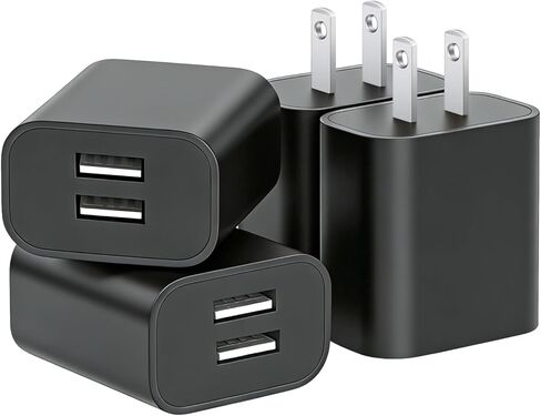 3 شاحن حائط الجدار USB ، محول توصيل المنفذ المزدوج لكتلة شحن منفذ الجدار ، محول طاقة USB لجهاز iPhone 14/13/12/11 Pro/Pro Max ، XS/XR/X ، Galaxy ، Pixel ، Moto و Android هواتف in Kuwait