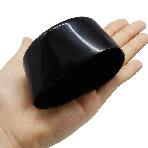 4 Pack 3 Inch Rubber End Caps, Flexible Rubber Cap PVC Plastic Plugs, Black Vinyl Covers Screw Thread Protectors Bolt Covers for Round Holes/Furniture Pipe/Dock Poles in Kuwait
