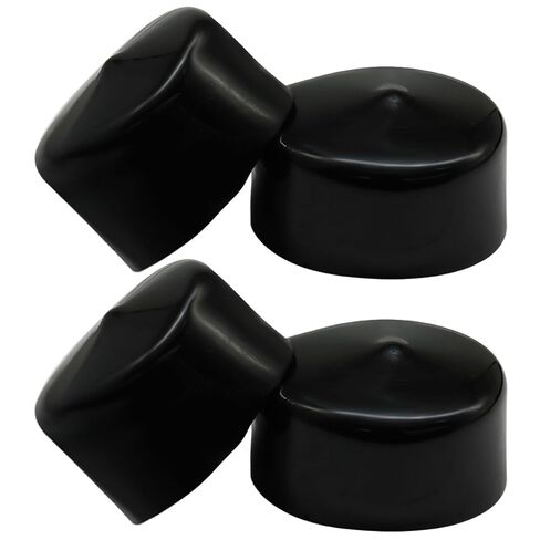 4 Pack 3 Inch Rubber End Caps, Flexible Rubber Cap PVC Plastic Plugs, Black Vinyl Covers Screw Thread Protectors Bolt Covers for Round Holes/Furniture Pipe/Dock Poles in Kuwait