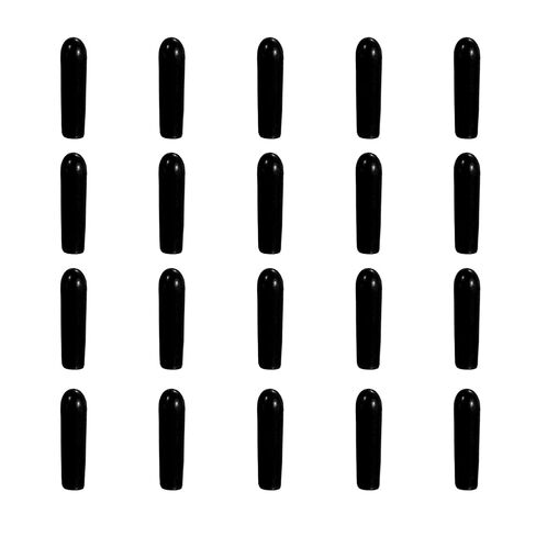 20Pcs Rubber End Caps ID 3mm (1/8 inch) Black Flexible Protective Caps Soft Elastic Dustproof Cover for Rod Tube Screw Bolt in Kuwait