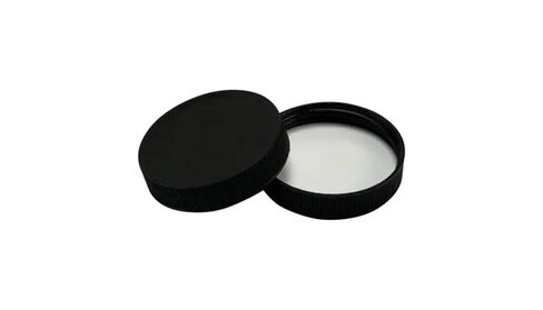 North Mountain Supply 53mm Black Plastic Matte Lids – Fits 53-400 Jars and Bottles – Pack of 12 – Foam Lined – Made in USA in Kuwait