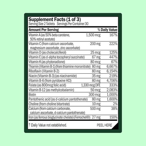 Women’s Multivitamin | Daily Supplement with Essential Vitamins, Minerals & Iron | Supports Immunity, Heart Health, Bone Health, Energy & Mood | Major Allergen - Free | 60 Tablets in Saudi Arabia