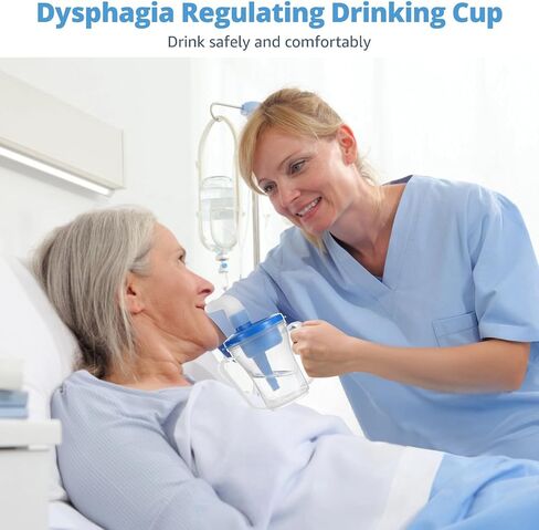 5Cc-15Cc Dysphagia Cup With Dual Handles, Spill-Proof Spout, Flow Control, Portable Drinking Cup For Elderly, Home, Hospital Bed, Senior Patients in Kuwait
