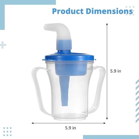 5Cc-15Cc Dysphagia Cup With Dual Handles, Spill-Proof Spout, Flow Control, Portable Drinking Cup For Elderly, Home, Hospital Bed, Senior Patients in Kuwait