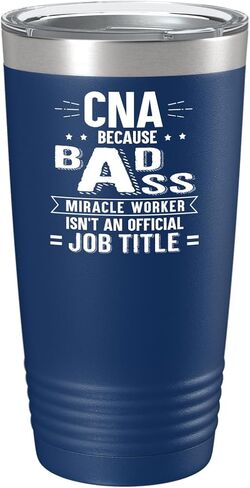 كوب CNA Tumbler - تصميم مهنة طبية للعامل المعجزة - كوب قهوة من الفولاذ المقاوم للصدأ باللون الأرجواني الفاتح سعة 20 أونصة لأسبوع مساعدي التمريض الوطني in Kuwait