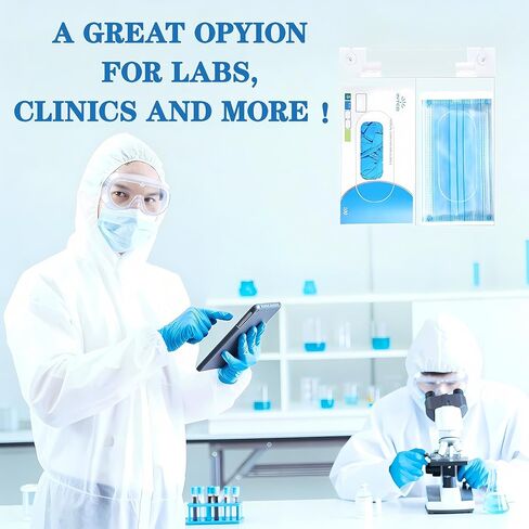 صندوق توزيع قناع الوجه من الأكريليك، حامل قفازات بجزئين، حامل قناع شفاف بغطاء، تخزين قناع أكريليك للاستعمال مرة واحدة على الحائط، منظم طبي in Kuwait