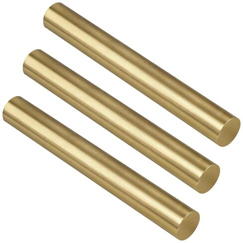 3 PCS 3/4 Inch Brass Rod, Solid Brass Rods 6 Inch Long Round Brass Stock for Crafts, Model Plane Ship Car, DIY Supplies, Replacement Parts in Saudi Arabia