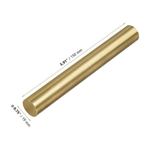 3 PCS 3/4 Inch Brass Rod, Solid Brass Rods 6 Inch Long Round Brass Stock for Crafts, Model Plane Ship Car, DIY Supplies, Replacement Parts in Saudi Arabia