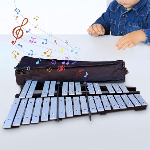 30 Note Xylophone with Mallets and Carry Bag - Portable Glockenspiel Musical Instrument for Kids Students Beginners in Saudi Arabia