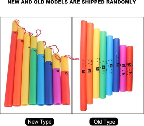 Drfeify Sound Tube, 8pcs Percussion Instrument Plastic Sound Tube Colorful Octave Kit Musical Toy for KidsOrff Children's Percussion Instruments in Saudi Arabia