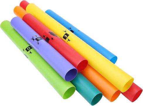 Drfeify Sound Tube, 8pcs Percussion Instrument Plastic Sound Tube Colorful Octave Kit Musical Toy for KidsOrff Children's Percussion Instruments in Saudi Arabia