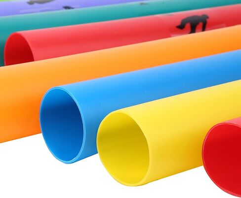 Drfeify Sound Tube, 8pcs Percussion Instrument Plastic Sound Tube Colorful Octave Kit Musical Toy for KidsOrff Children's Percussion Instruments in Saudi Arabia