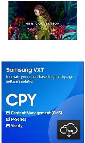 SAMSUNG 65" QBC 4K UHD Display + VXT Cloud Based Digital Signage Player, Content Management Software - P Series, 1 Year Subscription in Saudi Arabia