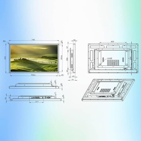 شاشة رقمية تعمل باللمس مقاس 32 بوصة، شاشة إعلانية LCD عالية السطوع 700 شمعة، لافتات رقمية داخلية، مشغل CMS/USB/WiFi/Port، شاشة مقسمة ذكية، مفتاح مؤقت 7/24، Android 11OS in Kuwait