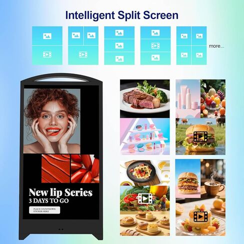 لافتات رقمية خارجية مقاس 43 بوصة، شاشة عرض LCD تعمل باللمس عالية السطوع 2000nits، مقاومة للماء IP65، مشغل CMS/USB/WiFi/Port، شاشة مقسمة، تشغيل 24/7، بطارية 1200 وات في الساعة، نظام تشغيل Android 11OS in Kuwait