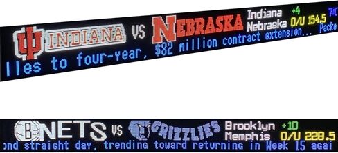 علامة شريط LED الرياضية ذات التغذية المزدوجة للامتياز | لوحة النتائج المباشرة | لرجل الكهوف والمكاتب والشركات in Kuwait