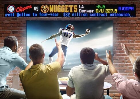 علامة شريط LED الرياضية ذات التغذية المزدوجة للامتياز | لوحة النتائج المباشرة | لرجل الكهوف والمكاتب والشركات in Kuwait