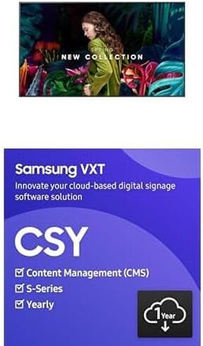 SAMSUNG 65" QBC 4K UHD Display + 1 Year of Content Management Software-Standard CMS + VXT S-Series w/Cloud Based, Content Management Software, 1 Year Subscription in Saudi Arabia