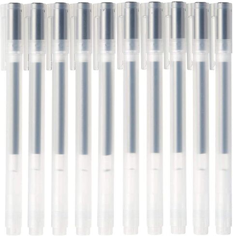 Muji - 0.5mm Blue Black Smooth Gel Point Cap Pen (10 قطع) in Kuwait